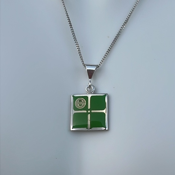 Sterling Silver Vintage Edina Logo Charm / Pendant - Kinney - Picture 2 of 7